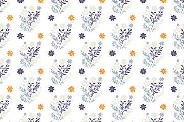seamless floral pattern design with abstract botanical flowers and leaves perfect for contemporary fashion textiles digital prints and decorative fabric backgrounds

