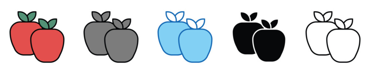 Nutrition Icons Set – Editable Vector Icons in Multiple Styles