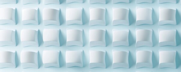 Obraz premium Abstract Pastel Blue and White Square Pattern Background