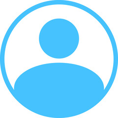 User profile, person icon Suitable for social media man, women profiles, in flat isolated in transparent background