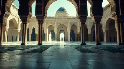 Fototapeta premium Traditional Middle Eastern Architecture in Serene Environment