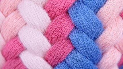 Close-up of colorful braided yarn