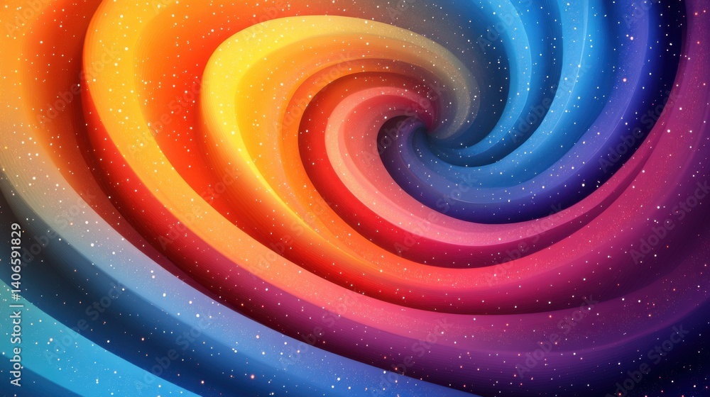 Aufkleber a vibrant swirl of colors creates a dynamic and mesmerizing abstract pattern, evoking a sense of mov