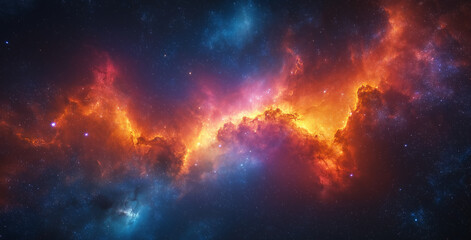 Fototapeta premium Realistic galaxy background with vibrant colors and cinematic lighting