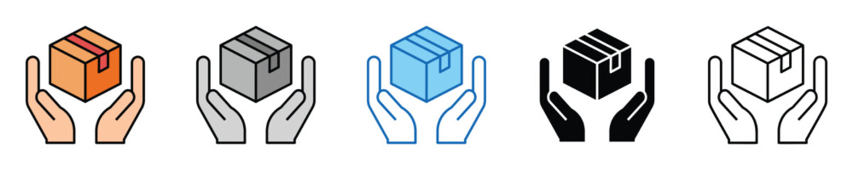 Fototapeta premium Production Icons Set – Editable Vector Icons in Multiple Styles