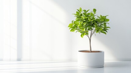 Minimalist indoor plant in a white pot (4)