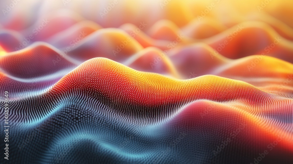 Poster an abstract image featuring vibrant, flowing waves of color, creating a dynamic visual effect remini