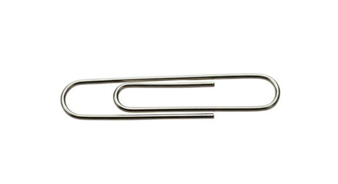 paper clip isolated on white transparent background PNG