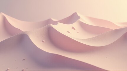 Abstract soft pink desert landscape with gentle dunes. trending colors spring summer 2025