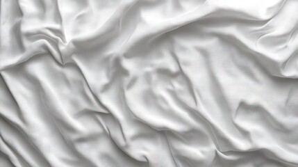 Naklejka premium White fabric with soft waves and wrinkles across frame, creating texture