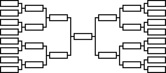 Tournament bracket set line icon. symbol of tournament board chart isolated on transparent background