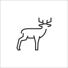 Deer icon. Simple deer icon for social media, app, and web design. Vector illustration.