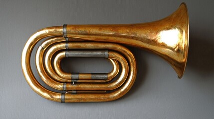 Obraz premium Antique brass musical instrument