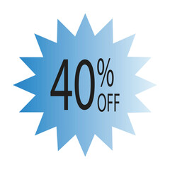 Simple icon of red discount stickers