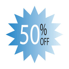 Simple icon of red discount stickers