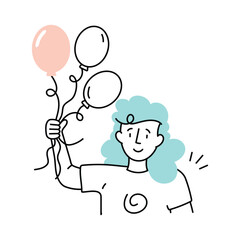 Balloons  Vector style illustration.

