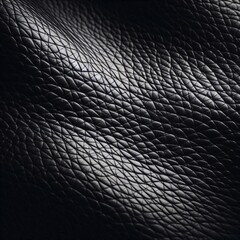 Close-up of black leather texture