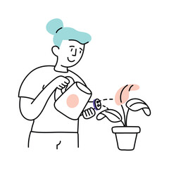 Watering Vector style illustration. 