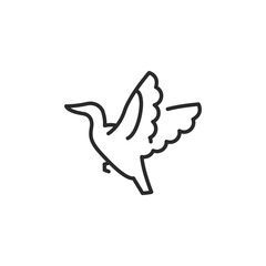 Duck icon. Represents a duck, commonly found in water-rich environments and known for its distinctive quacking. Used in contexts related to wildlife, nature, agriculture. Vector illustration 