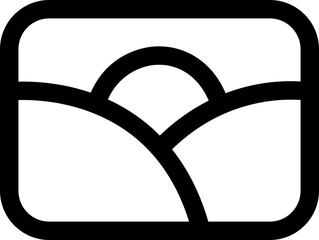 Photo image files and picture storage gallery line icon isolated on transparent background