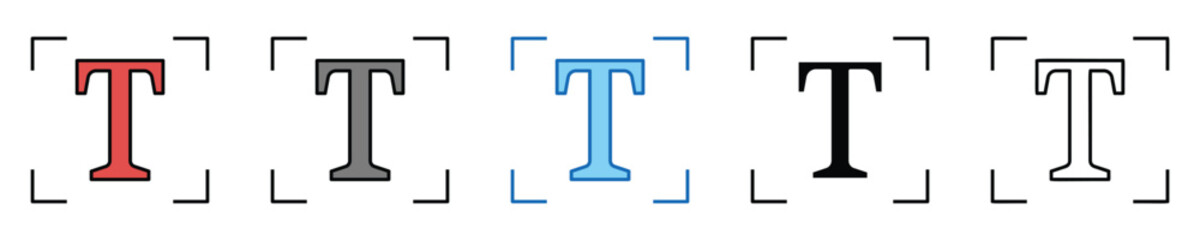 Typography Icons Set – Editable Vector Icons in Multiple Styles