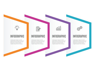 Business infographics timeline process template