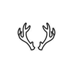 Deer horns icon. Simple deer head with horns icon for social media, app, and web design. Vector illustration.