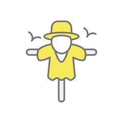 Scarecrow icon vector stock illustration