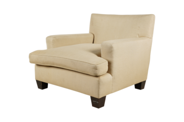 leather armchair isolated on white  His And Hers Mid Century Chairs 