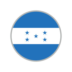 Honduras Round flag vector. National Flag of the Republic of Honduras. Vector illustration.