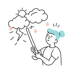 Gray cloude  Vector style illustration. 