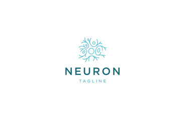 Neuron logo icon inspiration template vector illustration