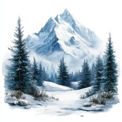 Winter landscape adventure in the majestic mountains nature scene snowy environment aerial view tranquil spirits