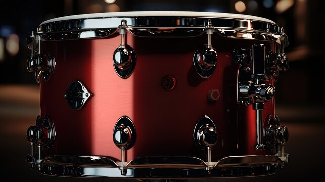 Red drum with polished chrome hardware