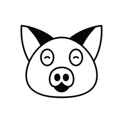Pig icon vector stock illustration