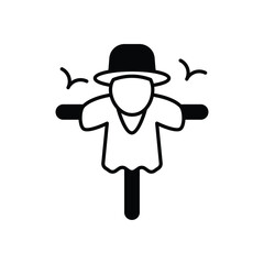 Scarecrow icon vector stock illustration