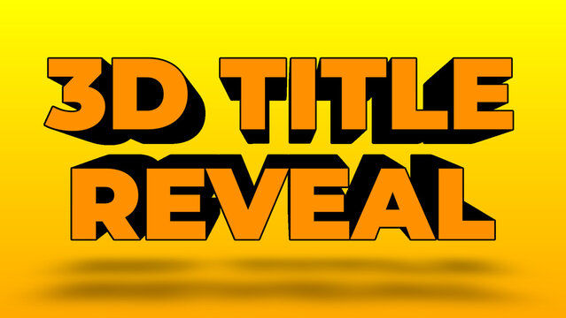 3D Shiny Text Reveal