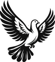 Dove bird vectors silhouette
