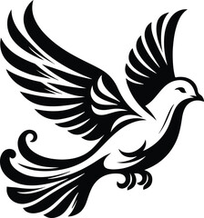 Dove bird vectors silhouette