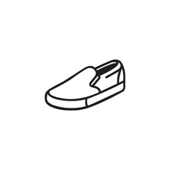 Slip On shoes icon vector