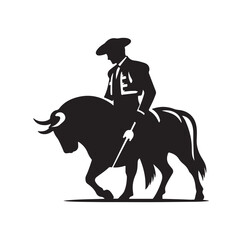 Matador silhouette vector illustration