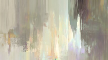 eidetic memory, wabi-sabi, abstract expressionism, minimalism, glitch, ethereal awe, light tones.