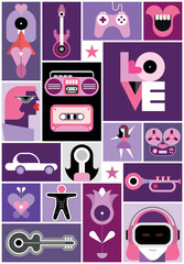 Collage Of Vector Design Elements