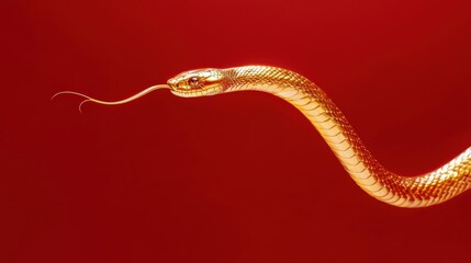 Fototapeta premium Glistening golden snake