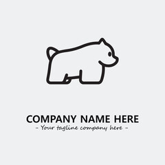 Dog illustration black and white for logo company vector image
