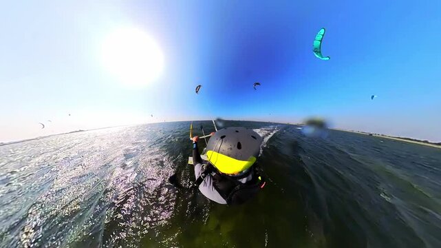 Kiteboarding on the Island of Fehmarn in Germany