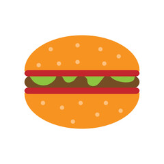 hand drawn vector illustration of a hamburger