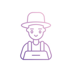 Farmer icon vector stock illustration