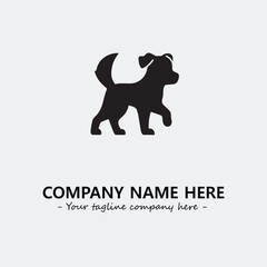 Obraz premium Dog illustration black and white for logo company vector image 