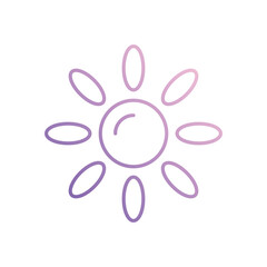 Sun icon vector stock illustration